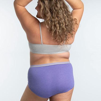 Fruit of the Loom Women's Tag Free Cotton Brief Panties (Regular & Plus Size), Plus Brief-10 Pack-White, 10