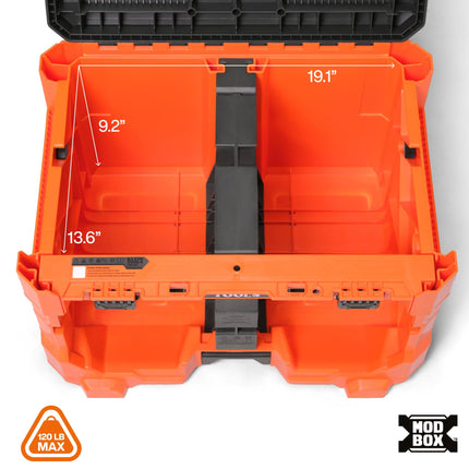 Klein Tools 54825MB Dispensador de carretes de alambre MODbox, extractor de conductos y alambres, soporta (4) carretes de 500 libras, capacidad de 120 libras, compatible con componentes MODbox