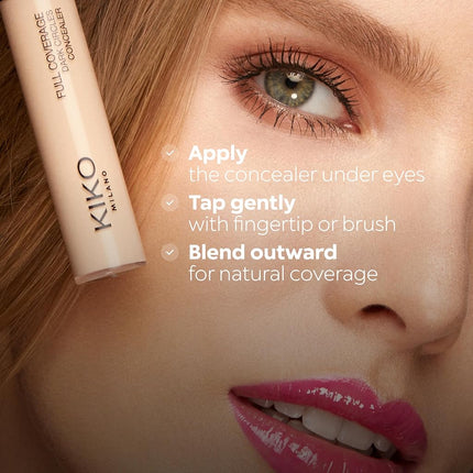 KIKO Milano Full Coverage Dark Circles Concealer 02 | Liquid Concealer for the Eye Area and Face with High Coverage