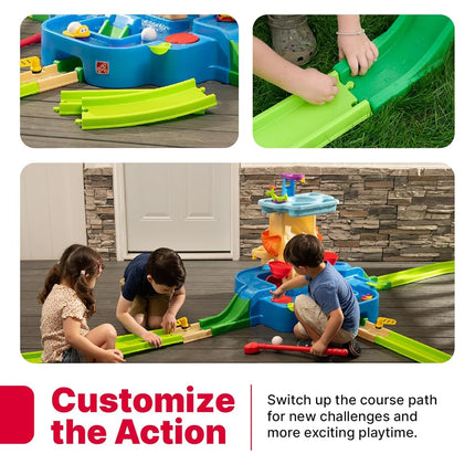 Step2 Putt & Splash Centre Plastic Water Table and Mini Golf Set | Outdoor Toys for the Garden with 30 Accessories | Water Course for Children | 320 x 197 x 73 cm