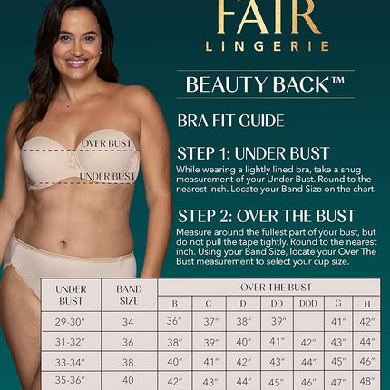 Vanity Fair Women's Beauty Back Strapless Full Figure Underwire Bra 74380 Coverage, Midnight Black, 34DD