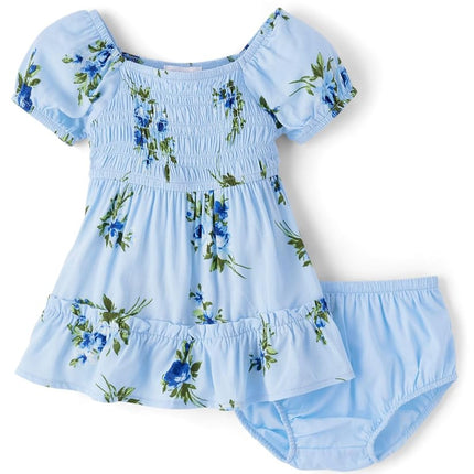 The Children's Place Baby Girls' and Toddler Short Sleeve Casual Dresses, Breeze, 0-3 Months