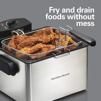Hamilton Beach 21 Cup Deep Fryer, 13 Cup Food Capacity, 35042