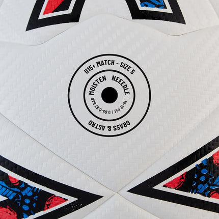 Mitre Ultimatch Football, Enhanced Control, Extra Durability, Added Accuracy, Ball, White/Black/Bib Red, 5