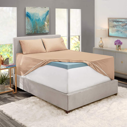 Nestl Twin Bed Sheet Set - Taupe - 3-Piece Extra Deep Pocket