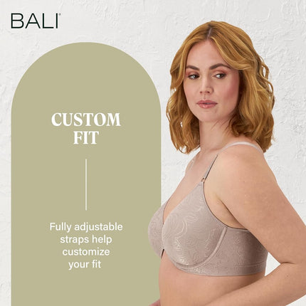 Bali Women's Comfort Revolution Front-Close Shaping Underwire Bra - Gray - 36DD