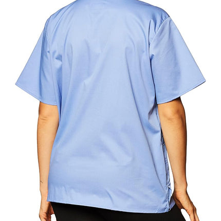 WonderWink Women's Wonderwork V-Neck Scrub Top, Ceil Blue, Medium