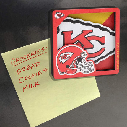 YouTheFan NFL Kansas City Chiefs 3D Logo Series Magnets