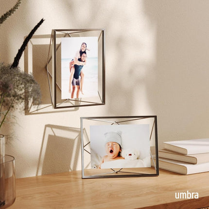 Umbra Prisma Picture Frame, Floating Metal Wall Mount, 5x7, Chrome