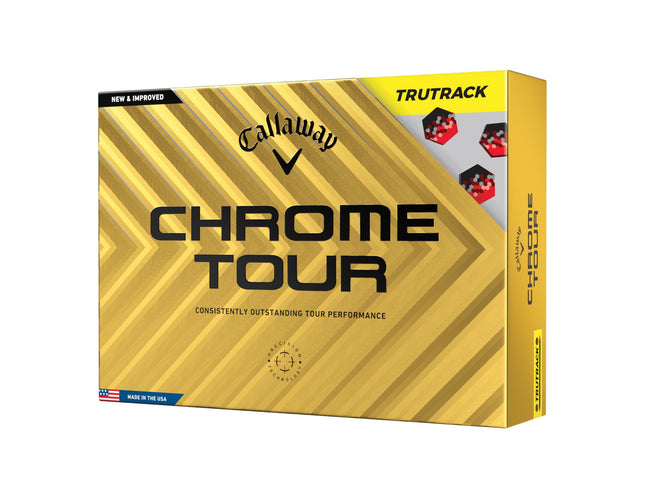 Callaway Golf Chrome Tour Golf Balls (Yellow, True