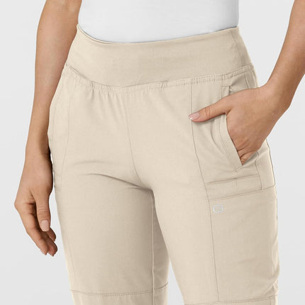WonderWink W123 Women's 5555 Comfort Waist Jogger Pant, Khaki, 5X