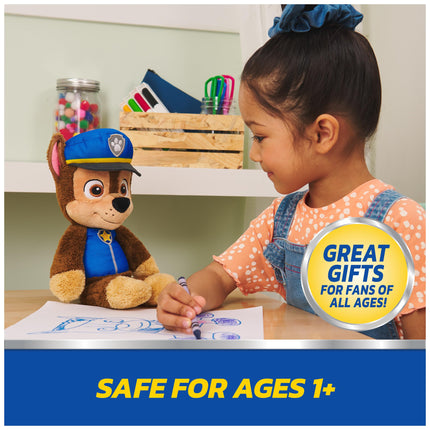 GUND PAW Patrol Peluche oficial Chase Take Along Buddy, peluche de primera calidad para mayores de 1 año, azul/marrón, 13