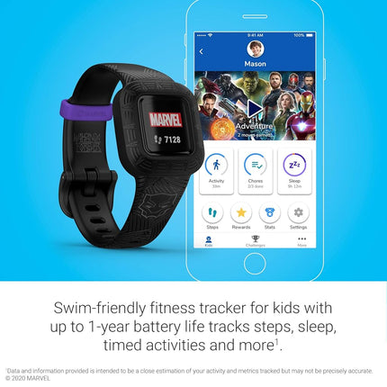 Garmin vivofit jr. 3, Fitness Tracker for Kids, Swim-Friendly, Up To 1-year Battery Life, Marvel Black Panther