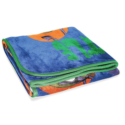 Jay Franco Nickelodeon Teenage Mutant Ninja Turtles Turtle Power Plush Throw Blanket - Measures 46 x 60 - Super Soft Fleece Kids Bedding