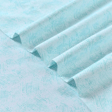 Elegant Comfort Softest and Coziest 6-Piece Sheet Set - 1500 Premium Hotel Quality Microfiber - Deep Pocket, Wrinkle Resistant 6-Piece Wave Pattern Bed Sheet Set, Twin XL, Wave Aqua