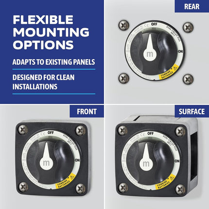 Blue Sea Systems 6011200 m-Series Battery Switch Dual CircuitPlus, Black