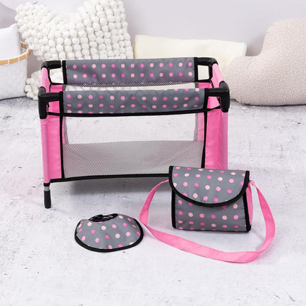 Bayer Design Deluxe Doll Accessory Set with Travel Cot, Ages 3+