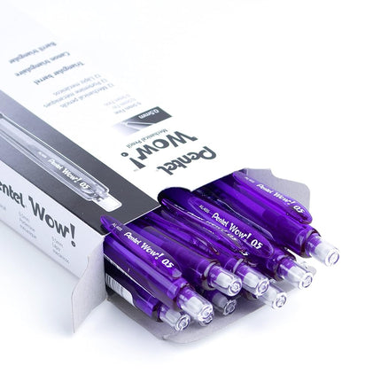 Pentel Wow Mechanical Pencil, 0.5mm, Violet Barrel, Box of 12 (AL405V)