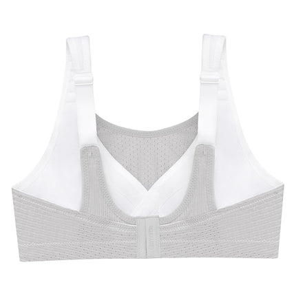 Glamorise Custom Control Sports Wirefree Bra 1166 (Women's & Women's Plus) White/Gray