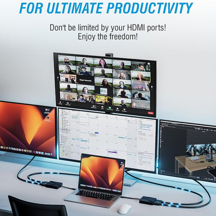 SABRENT Dual HDMI Adapter with DisplayLink for Mac