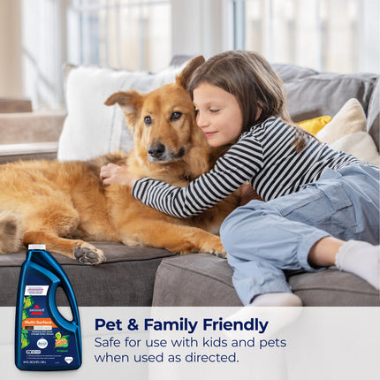 Bissell® Multisuperficie con Febreze + Gain, 34451, 1.89 L, Seguro para Suelos Duros Sellados y Alfombras, Disuelve la Suciedad, la Mugre y las Manchas Pegajosas Difíciles, Aroma Original Febreze Gain
