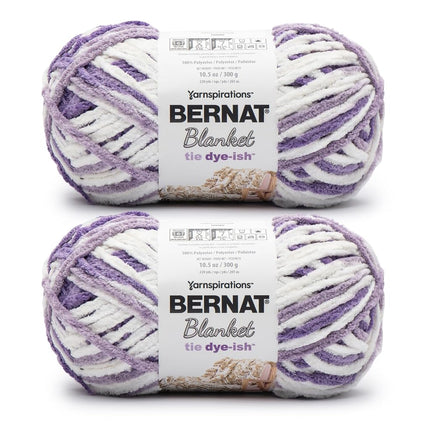 Bernat Blanket Tie Dye-Ish Lavender Yarn - 2 Pack 