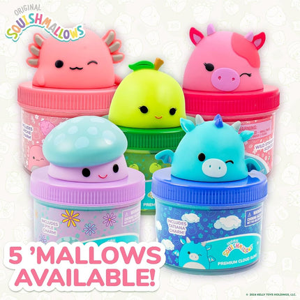 SQUISHMALLOWS Original Ashley The Apple Premium Cloud Slime, 8 oz. Fluffy Slime, Green Apple Scented, 3 Fun Slime Add Ins, Pre-Made Slime for Kids, Great 6 Year Old Toys, Super Soft Sludge Toy