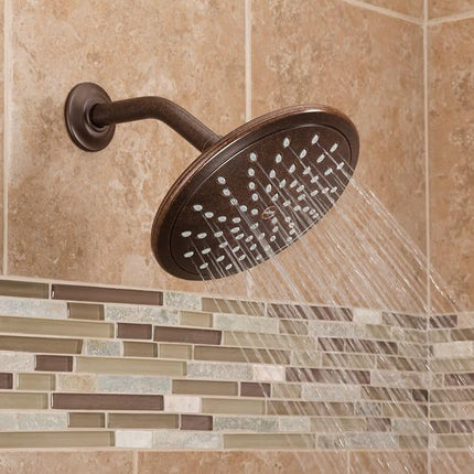 Moen 6345ORB Cabezal de ducha fijo de lluvia de 8", bronce aceitado