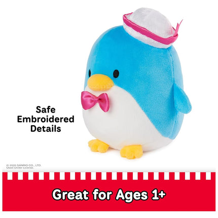 GUND Sanrio Tuxedo Sam Plush, Penguin Stuffed Animal for Ages 1 and Up, Blue, 6”