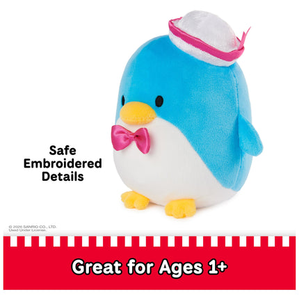 GUND Sanrio Tuxedo Sam Plush, Penguin Stuffed Animal for Ages 1 and Up, Blue, 6”