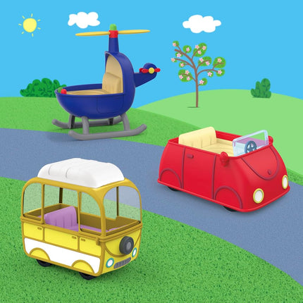 Peppa Pig Little Vehicle Set With 3 Vehicles and 5 Figures for Kids