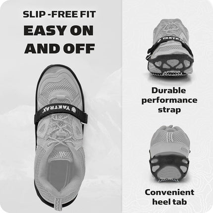 YakTrax Pro Traction Cleats, 360-Degree Grip On Snow, Ice & Multi-Terrain