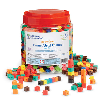 Learning Resources Interlocking Gram Unit Cubes - 