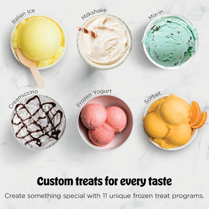 Ninja NC501 CREAMi Deluxe 11-in-1 Ice Cream & Frozen Treat Maker for, Sorbet, Milkshakes, Drinks More, 11 Programs, with 2 XL Family Size Pint Containers, Perfect Kids, Silver, 2 quarts