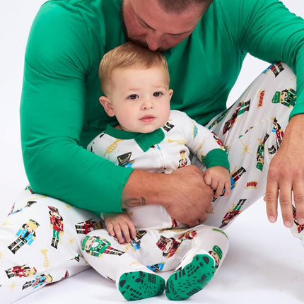 HonestBaby Family Matching Holiday Pajamas Organic Cotton for Men, Women, Kids, Toddlers, Baby Boys, Girls, Unisex Pets, Nutcracker, Small