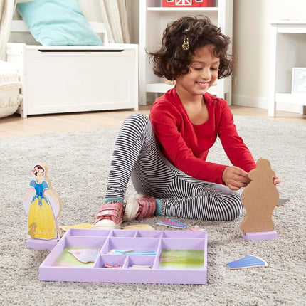 Sleeping Beauty and Snow White Wooden Magnetic Dress-Up Play Set