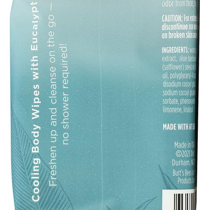 Toallitas corporales refrescantes de Burt's Bees 30 unidades