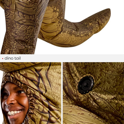 Rubies Jurassic World : Costume gonflable T-Rex avec son pour enfants, taille unique unisexe
