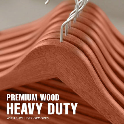 Utopia Home Wooden Hangers 20 Pack – Slim Suit Hangers Cherry