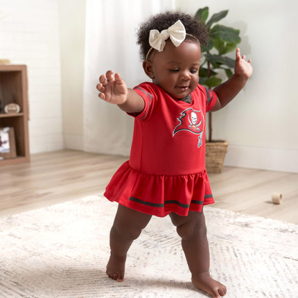 Gerber Girls NFL Nappy Dress & Nappy Cover, Team Colour, 0-3 Months