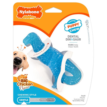 Nylabone Gentle Puppy Dog Teething Dental Dino Che