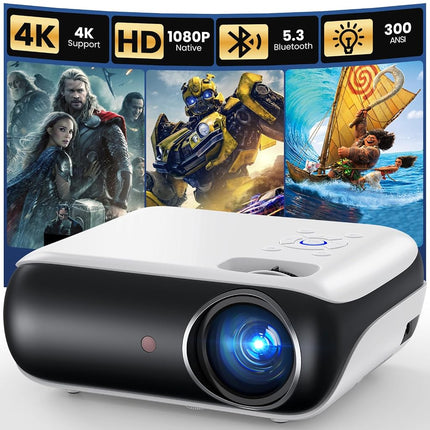 HAPPRUN Native 1080P Outdoor Smart Projector-Stand