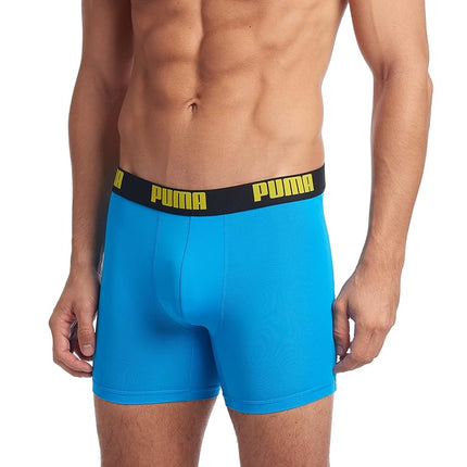 PUMA Men's 3 Pack Performance boxer briefs, Bright Blue, L UK