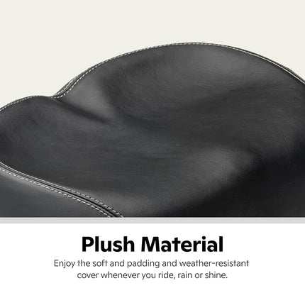 Asiento de bicicleta Schwinn Comfort para hombres y mujeres, acolchado de espuma suave, sillín de repuesto que se adapta a todas las bicicletas de adulto con tija de sillín estándar, sin nariz y sin presión, negro