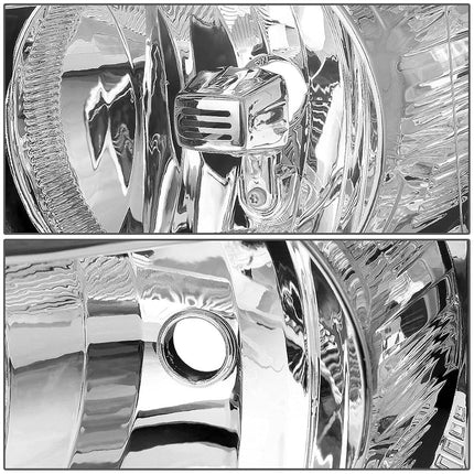 DNA MOTORING HL-OH-CSIL07-CH-CL1 Pair of Chrome Housing Headlights Compatible with 07-13 Silverado 1500/07-14 Silverado 2500 HD 3500