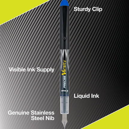 Pilot Varsity Disposable Fountain Pens, 7-Pack Pouch, Assorted Color Inks (90029)