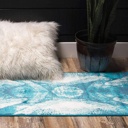 Unique Loom Sofia Collection Traditional Vintage Turquoise Runner Rug (3' x 16')