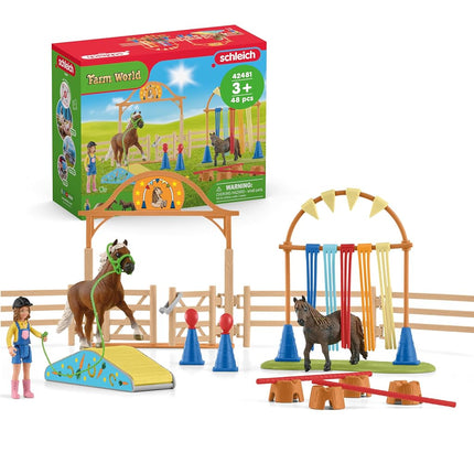 Schleich Farm World - 48Pc Pony Agility Training P