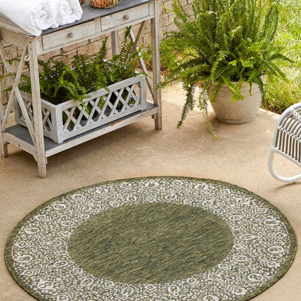 Unique Loom Outdoor Border Collection Area Rug - F