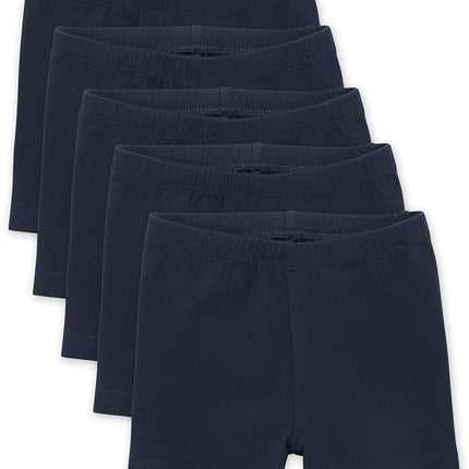 The Children's Place Toddler Girls Uniform Cartwheel Shorts 5-Pack, TIDAL, 4T